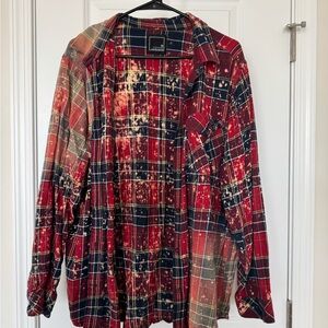 Red and Black Plaid Men's Shirt